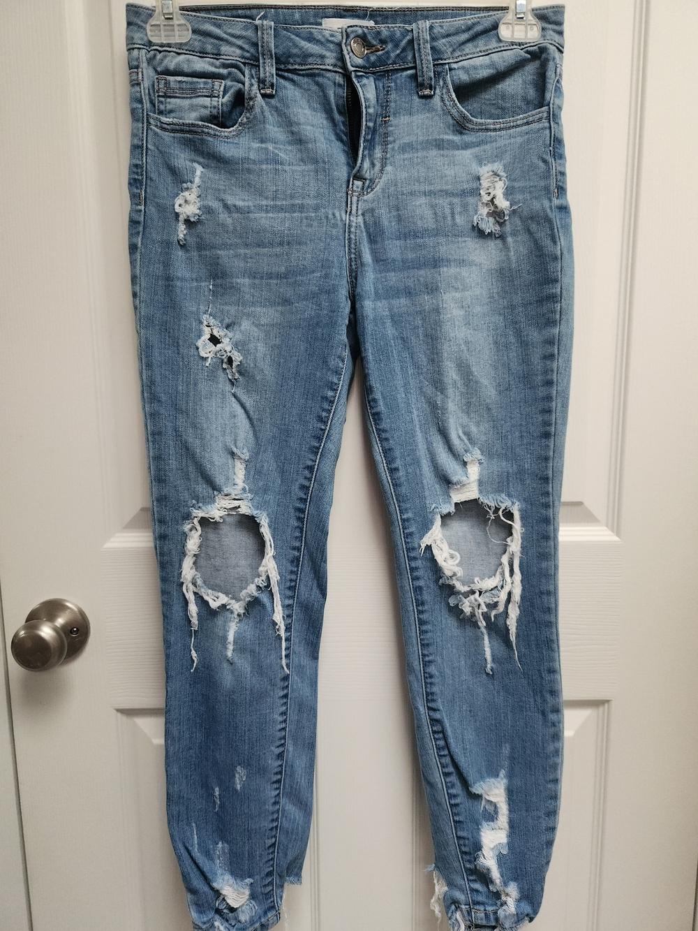 Cello Light Blue Distressed Boyfriend Jeans
